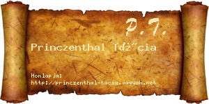 Princzenthal Tácia névjegykártya